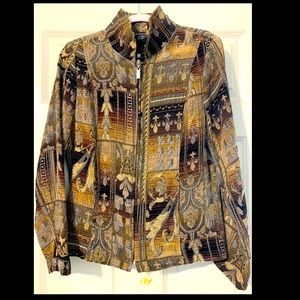 Tapestry Zip Jacket with pockets